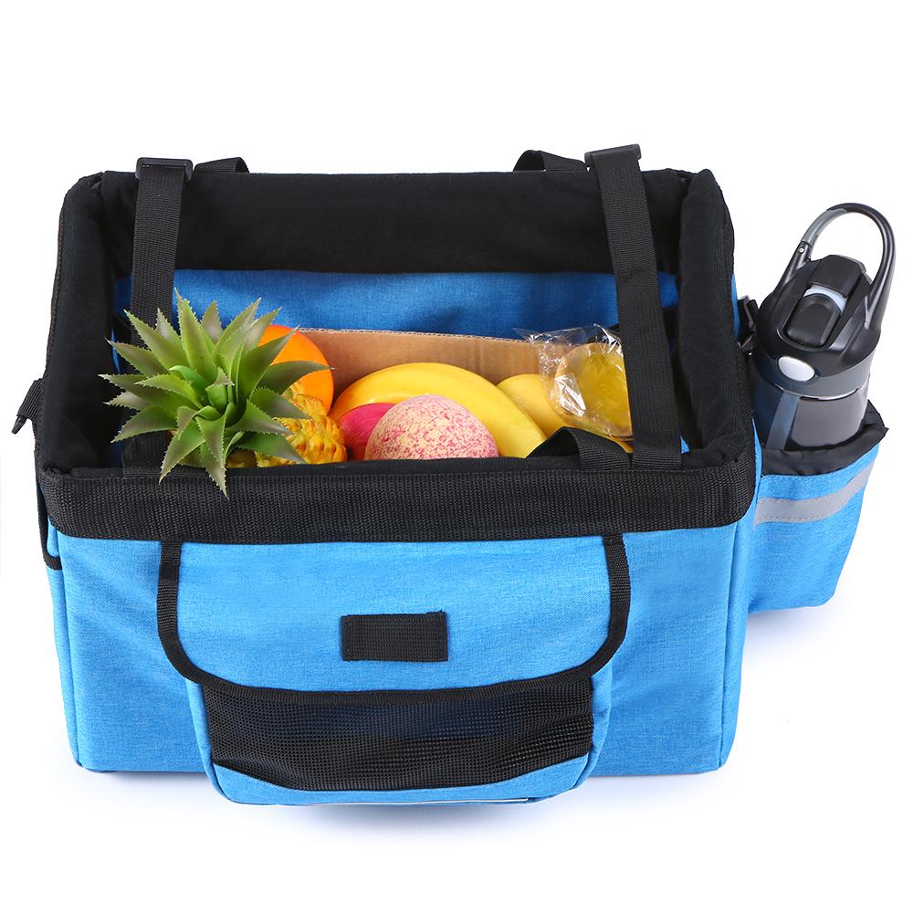 Faltbarer Fahrrad-Frontkorb, abnehmbarer Fahrrad-Haustierkorb, Haustier-Hundekatze-Kaninchen-Träger, Camping-Einkaufstasche