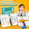 Kids Pen Control Training Book with 8 Pens Eraser Reusable Preschooler Early Education Line Tracing Workbook Toddlers Boys Girls Gift