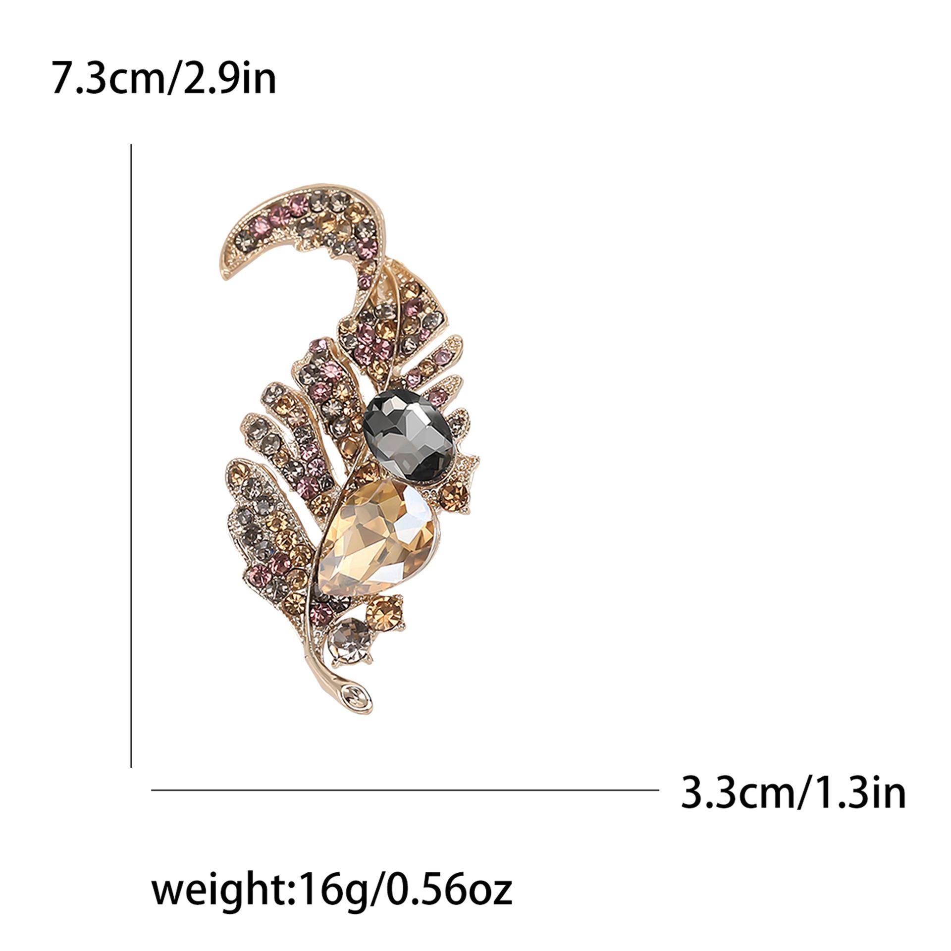 

Атмосферная ретро-брошь из сплава со стразами в виде листа, модная высококачественная женская брошь для костюма, кардигана, корсажа, ювелирного украшения