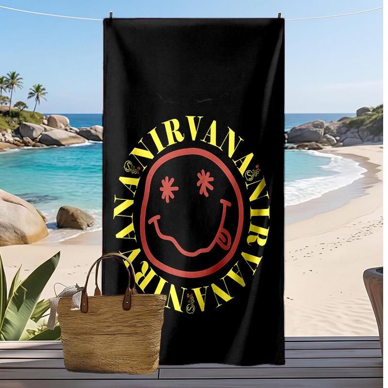 Nirvana Printed Quick Dry Beach Towel Super Absorbent Soft Lightweight Bath Towel for Pool Summer Travel