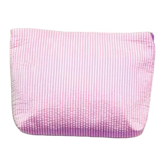 Striped Makeup Bag, Zipper Closure, Durable Portable Cosmetic Storage Bag, for Travel Business Trips And Outdoor Use