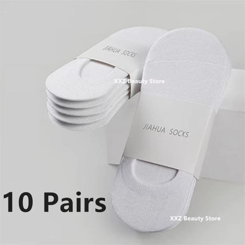 1/5/10/20 Pairs Summer Autumn Boat Socks For Men Women Non-slip Silicone Invisible Cotton Socks Male Ankle Sock Slippers