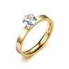 ins fashion titanium steel zircon ring for women, high-end shiny couple diamond ring Amazon
