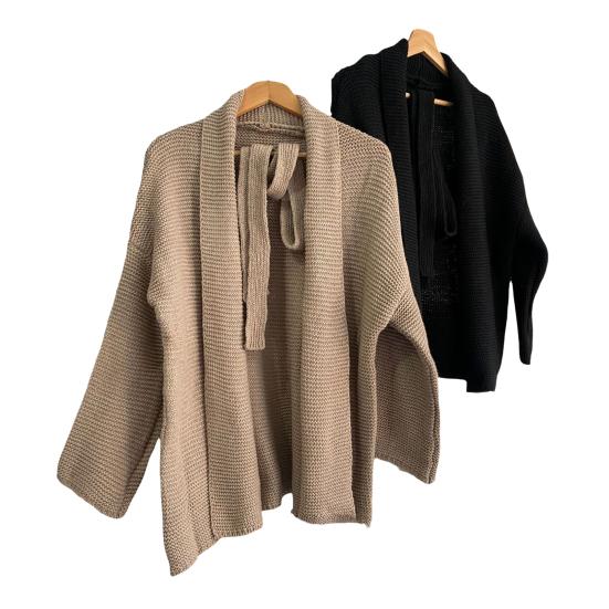 Women's Oversized Knitted Cardigan Casual Open Front Long Sleeve Sweater Coat Fall Winter Warm Outerwear