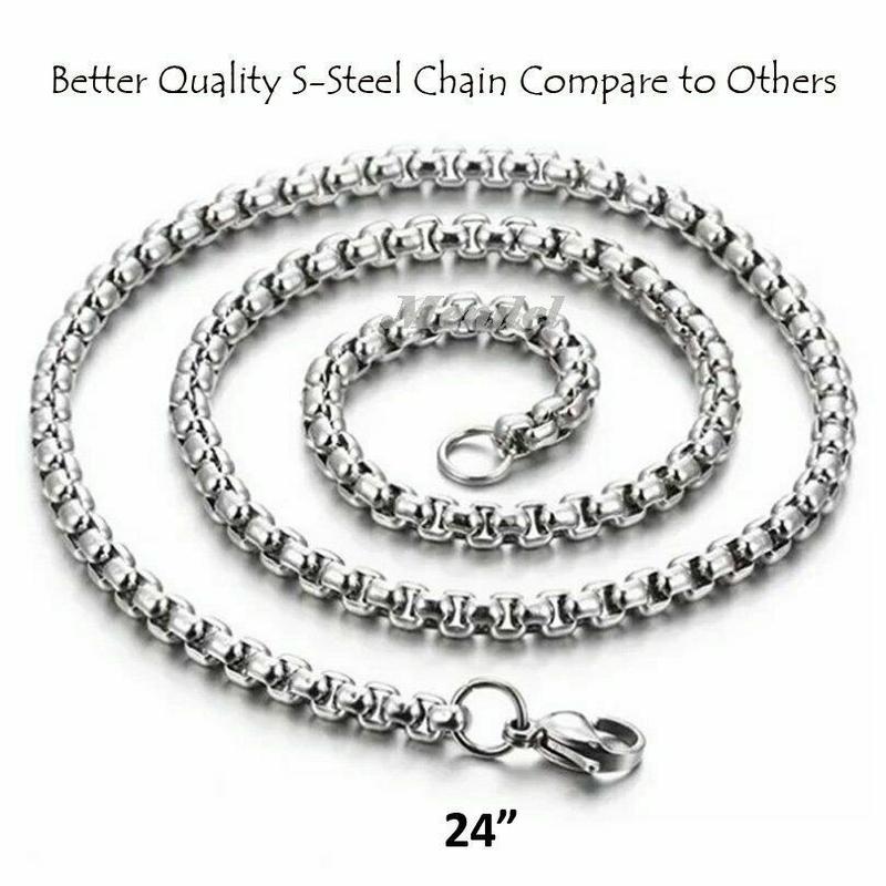 Cool Mens Goth Stainless Steel Christian Cross Pendant Necklace For Men Chain