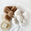 New Soft Waxy Versatile Fur Collar Scarf Solid Color Scarf Women's Autumn and Winter Thickened Couple Scarf
