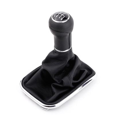 New 5 Speed Gear Shift Knob Gaitor Boot Black PU Leather Replacement for VW Golf Bora Jetta GTi MK4