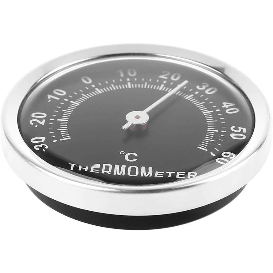 Mini termometro per auto da 58 mm con display analogico meccanico della temperatura con adesivo in pasta