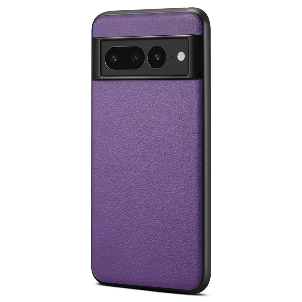 For Google Pixel 7 Pro 5G Case Calf Texture Anti-Scratch PU Leather Phone Back Cover