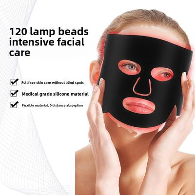 Neue bunte LED-Phototherapie Schwarz-Gold-Maske Haushalts-Gesichtsmaske Hautverjüngung Aufhellung Ölentfernung Halsinstrument Große Reihe Licht