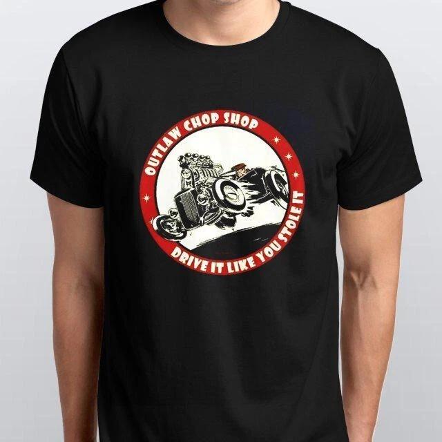 ФУТБОЛКА OUTLAW CHOP SHOP РЕТРО S,M,L,XL,2XL L
