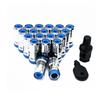 Neo Chrome Concealed Heptagon Formula Steel Wheels Lock Lug Nuts