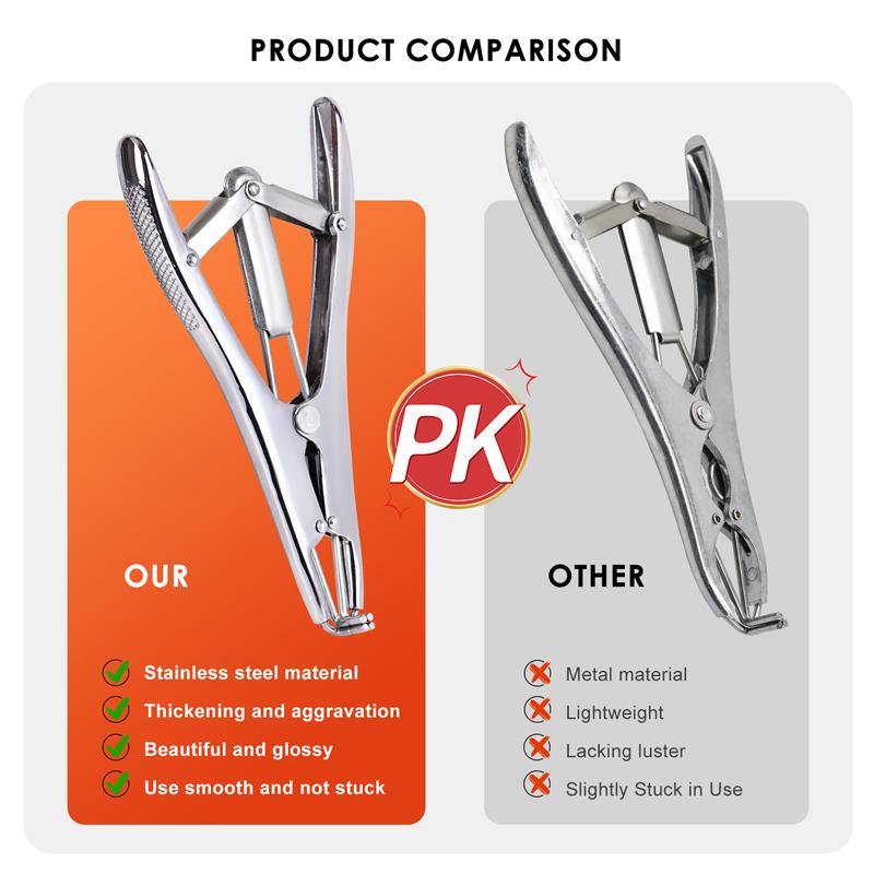 Sheep Broken Tail Castration Forceps Expansion Clamp Elasticity Rubber Castration Rings Farm Animal Bloodless Broken Tail Plier