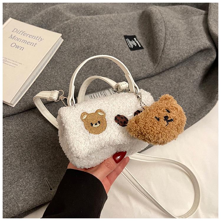 Dames Retro Plysj Crossbody Tote 2025 - Trendy Liten Håndveske for Jobb og Hverdagsklær