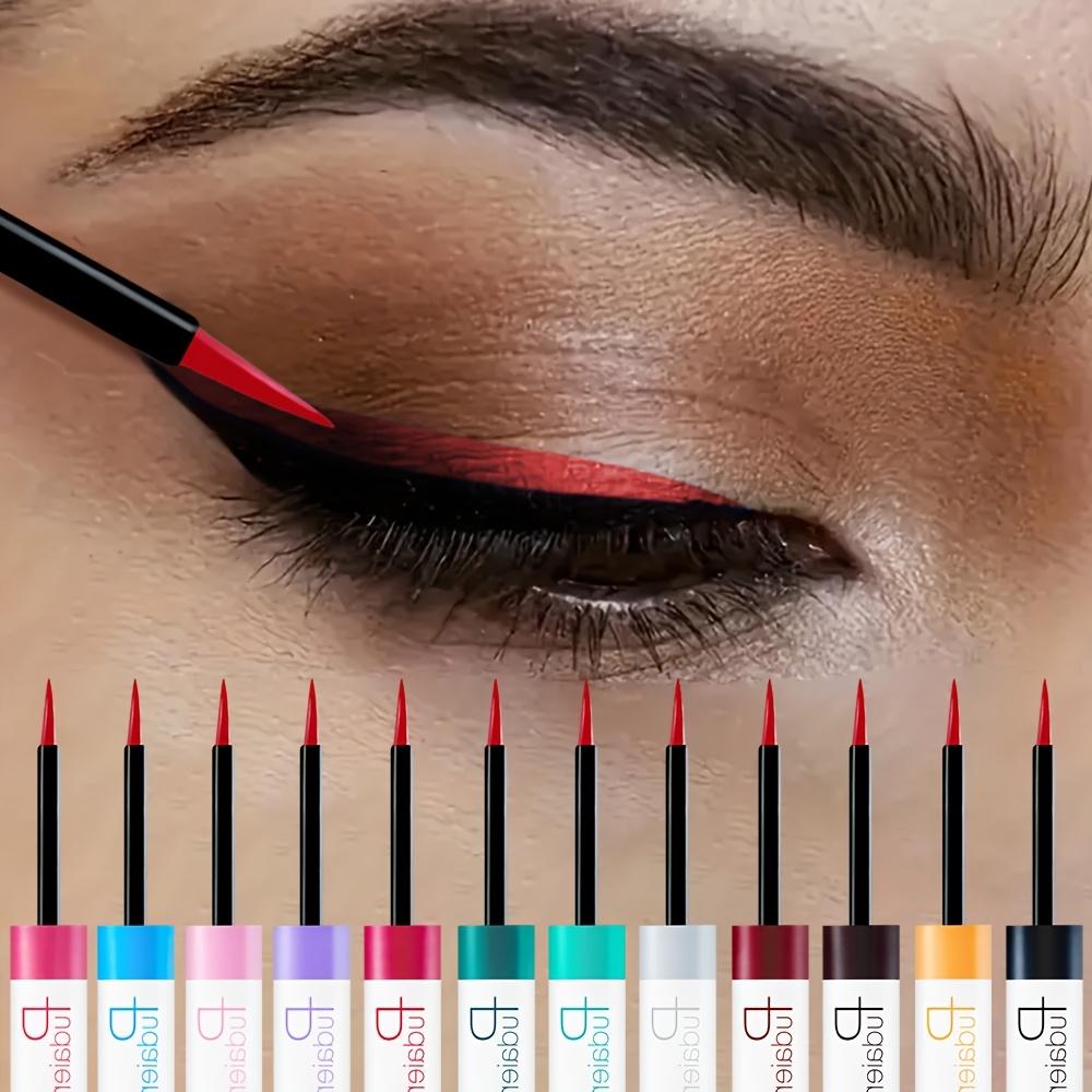 Pudaier 12 Farben Flüssiger Eyeliner Schimmer Glitzer Sexy Lidschatten Tragbar Wasserdicht Langlebiger Eyeliner Frauen Heißer Verkauf Make-up