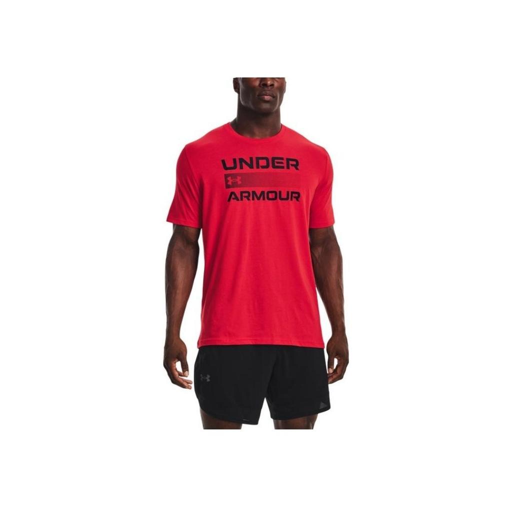 Under Armour UA Team Issue Soft Fit Training Round Neck Short Sleeve T-Shirt Men Tops Red 1370952-600