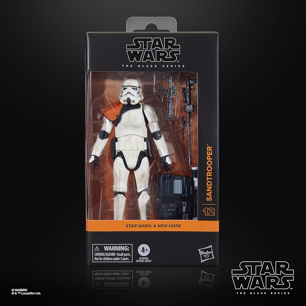 Hasbro Star Wars Black Series Sandtrooper, Star Wars: A New Hope (Episode IV) Premium 15cm Collectible Action Figure G1565, Authentic