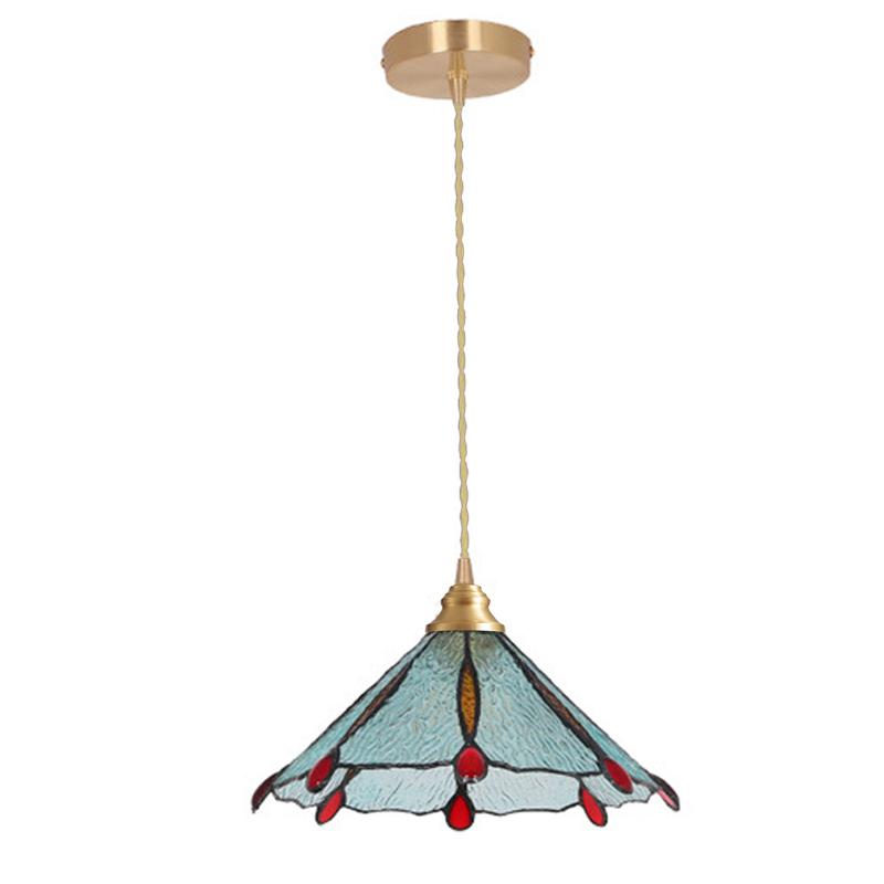 Tiffany Pendant Lights Vintage Stained Glass Led Hanging Lamp for Living Room Home Decor Bedroom Retro Bar Suspension Luminaire