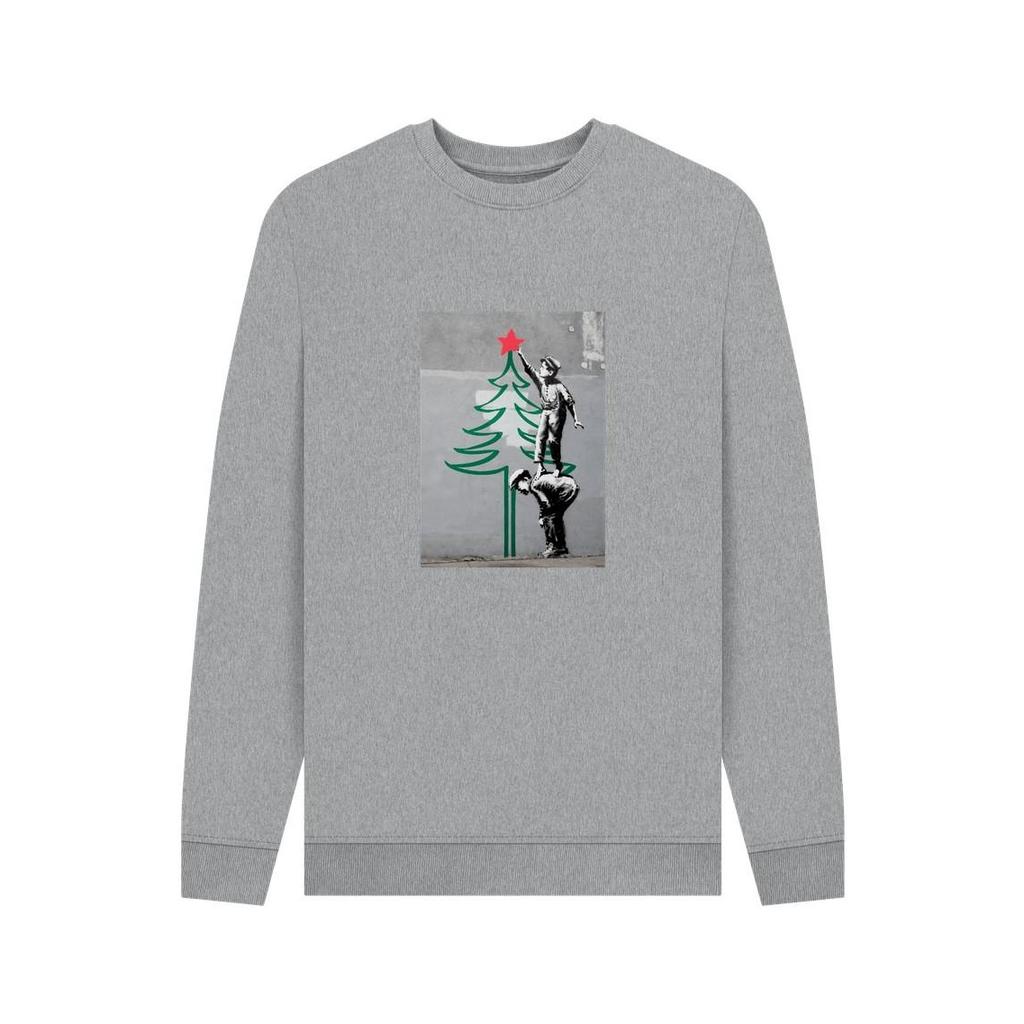 Apoh Unisex Vuxen Banksy Julgran Sweatshirt