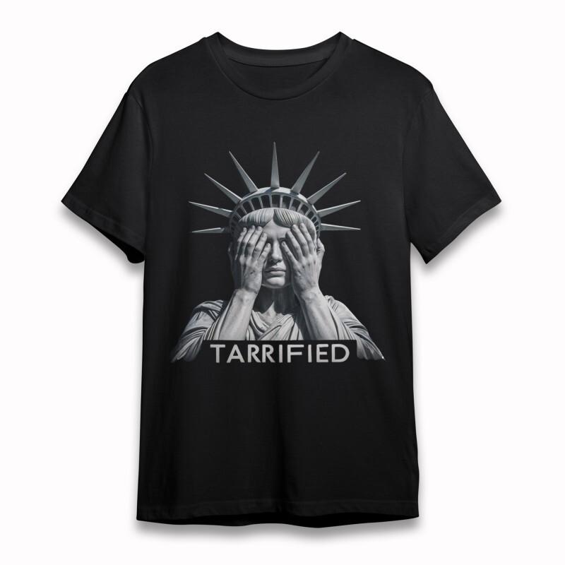

Men s T-shirt With Grey-white Lady Liberty Graphic Unisex Black 100% Cotton Tee M