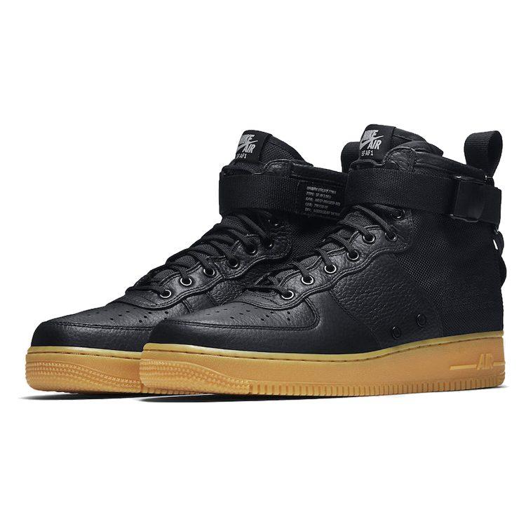 Nike Sf Air Force 1 Mid Black Gum 917753-003