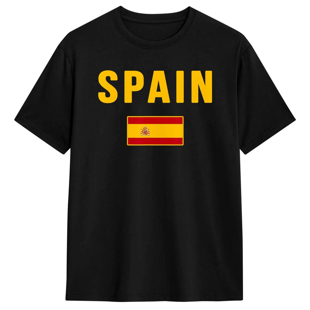 Powerful Spanish Bull with National Flag TShirt Unisexs Y2K Retro TShirts Summer ONeck Harajuku Tee Shirt Oversized Clothes