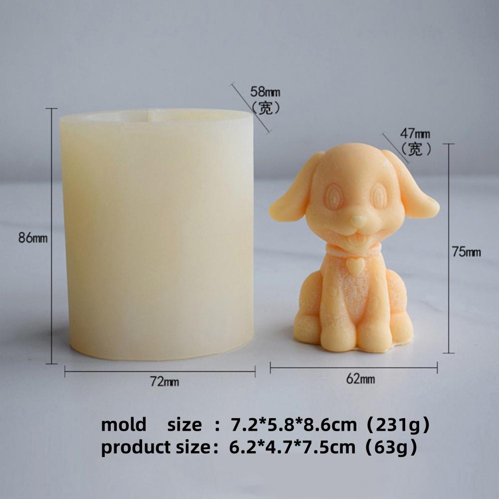 3D Cute Golden Teddy Candle Silicone Molds Handmade Poodle Dog Aromatherapy Gypsum Resin Mold DIY Dog Decoration Ornament Gift