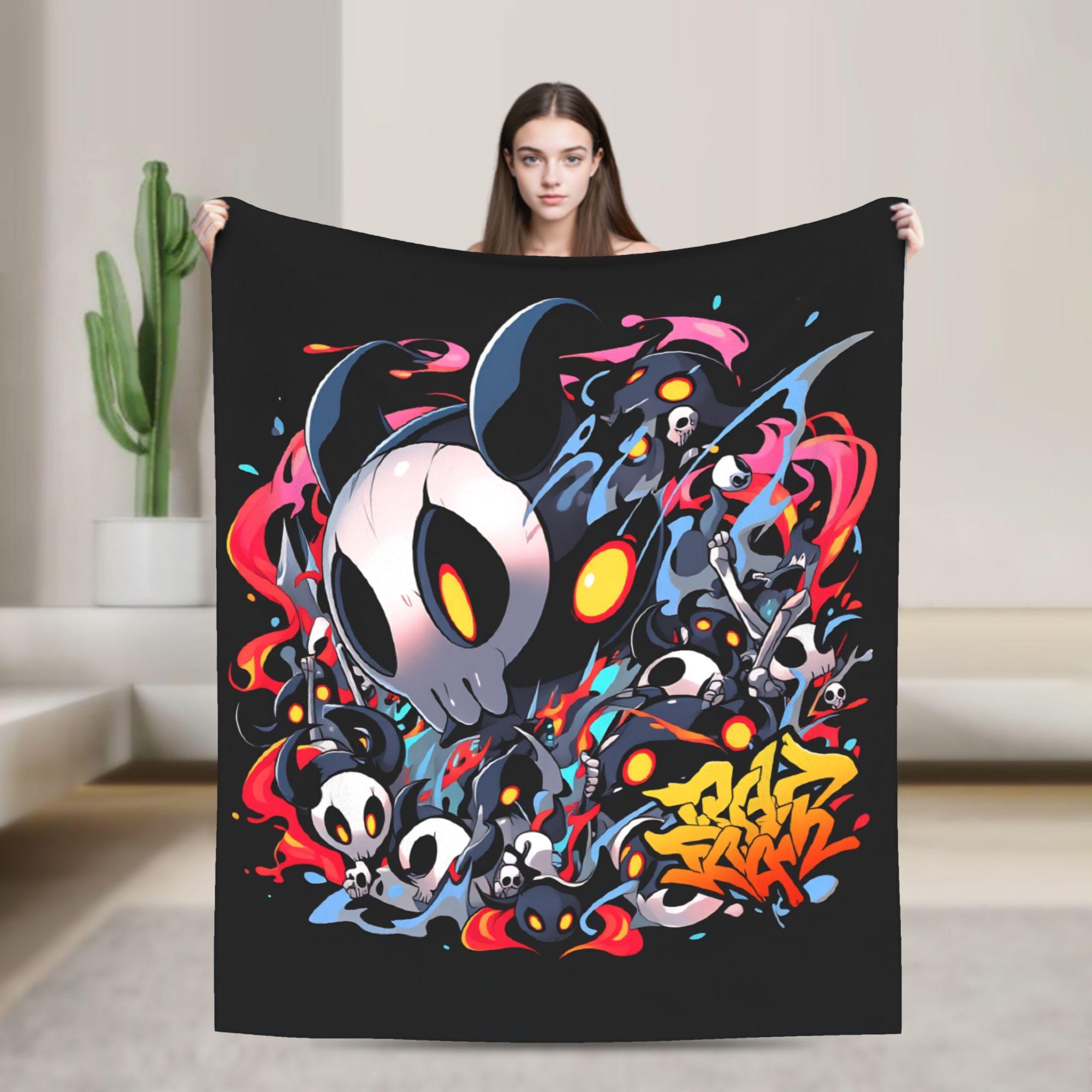 Hollow Knight Silksong Blanket  Warm Fashion Plush Throw Blanket For Child Couch Chair Flannel Bedspread Bed Cover 75x90cm