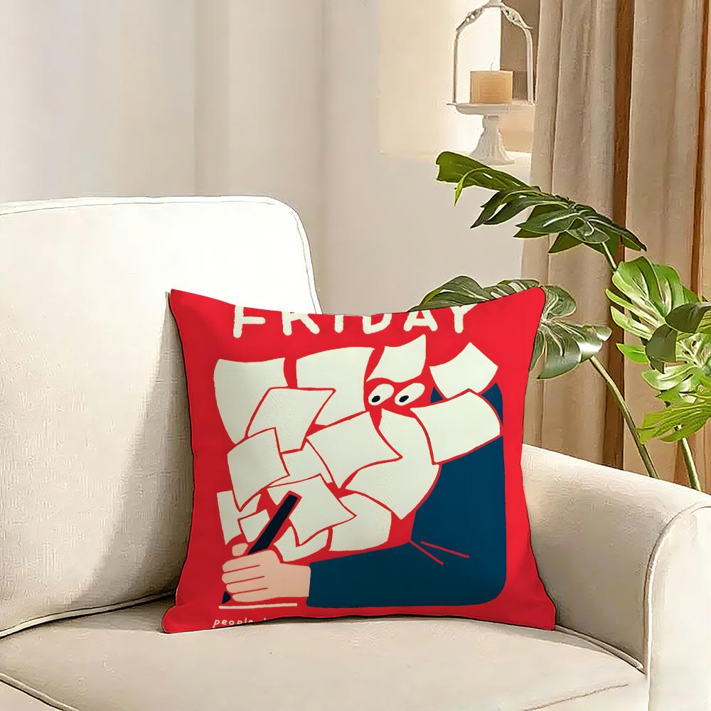 In a Frame Creative and Interesting Cushion Cover Reversible Plush Pillow Cover Soft Fluffy Home Decor for Sofa Bedroom