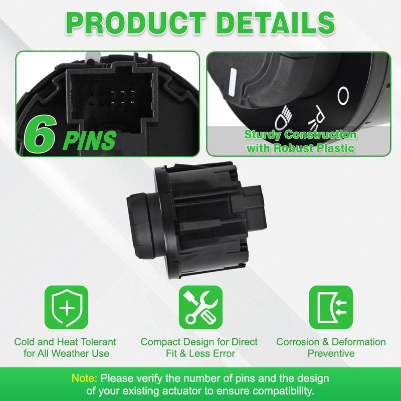 9L3Z11654AA  SW8384 6 P KC3Z11654AA Front Headlight Switch  for Ford F-250 F-350 F-450 F-550 Super Duty 2011–2016