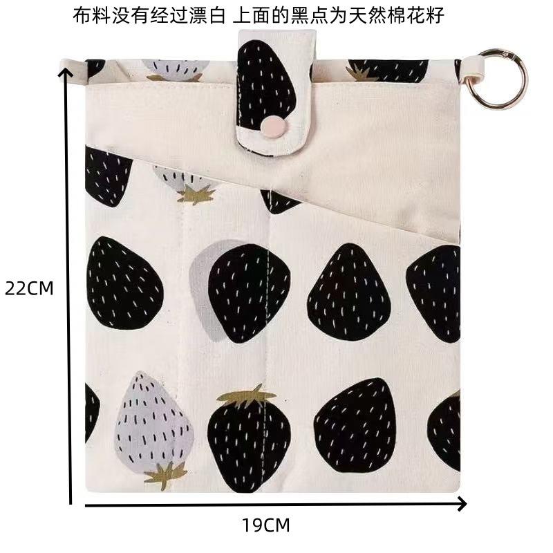 Cotton and linen embroidery two-in-one portable fabric Japanese notepad storage bag literary and fresh A5 heavy industry embroidery bag