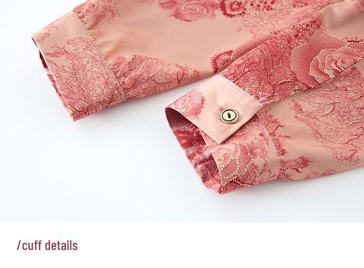 Elegant Mulberry Silk Long Sleeve Lapel Shirt for Middle-Aged Women