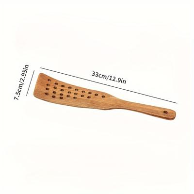 3Pcs Non-Stick Turner Multifunctional Household Wooden Spatula Pancake Cooking Shovel Turner Slotted Spatula Kitchen Gadgets