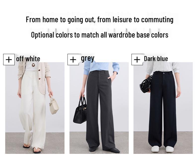 Women's High-Waisted Banana Pants - 2026 Spring/Summer Loose Straight-Leg, Slimming, Casual, Wide-Leg, Petite Fit.