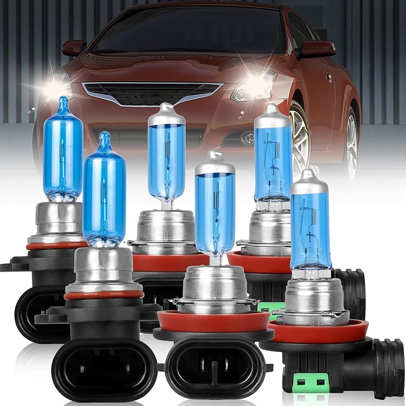 9005 H11 Halogen Headlight Bulbs For Toyota Prius 2010-2011 High Performance Halogen Car Headlight Bulb for Brighter Light, 9005 High Beam+H11 Low