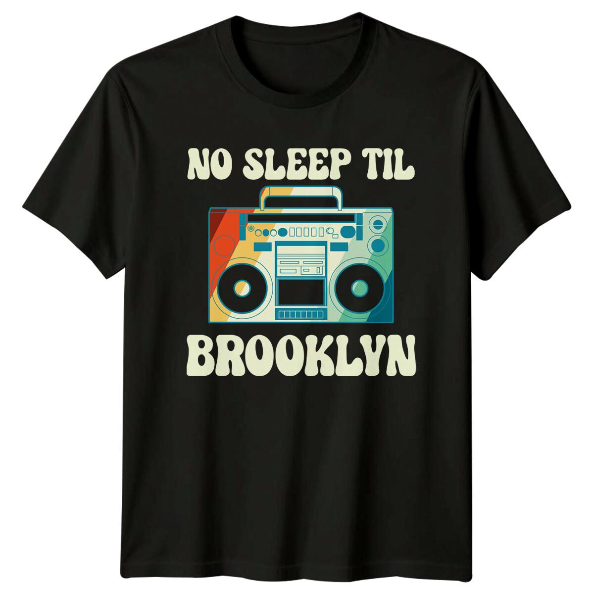 Ретро бумбокс No Sleep Til Brooklyn Графическая футболка для меломана 3XL