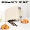 2 Slice Toaster, 750W Extra-Wide Slot Toaster with 7 Shade Settings, Removable Crumb Tray, Compact Design, White – Perfe