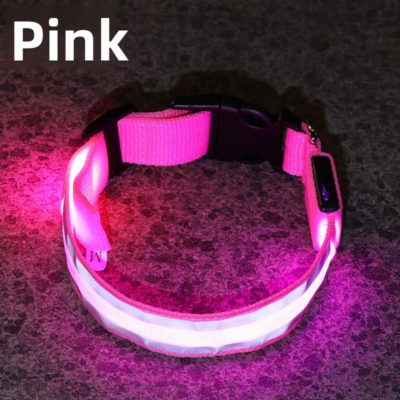 Anti-lost Led Luminous Dog Collar Pet Supplies Night Dog Walking, Collar USB Charging Comes with Reflective Material