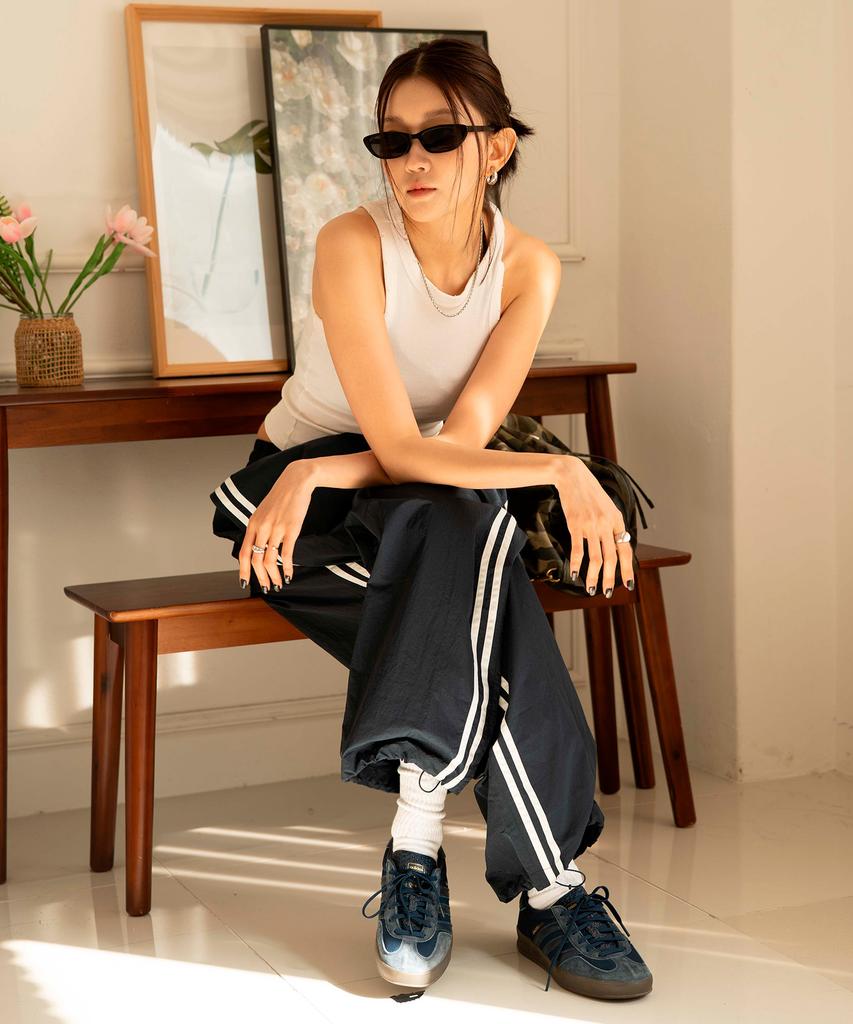 1993STUDIO Symbol Logo Nylon Track Pants_Navy