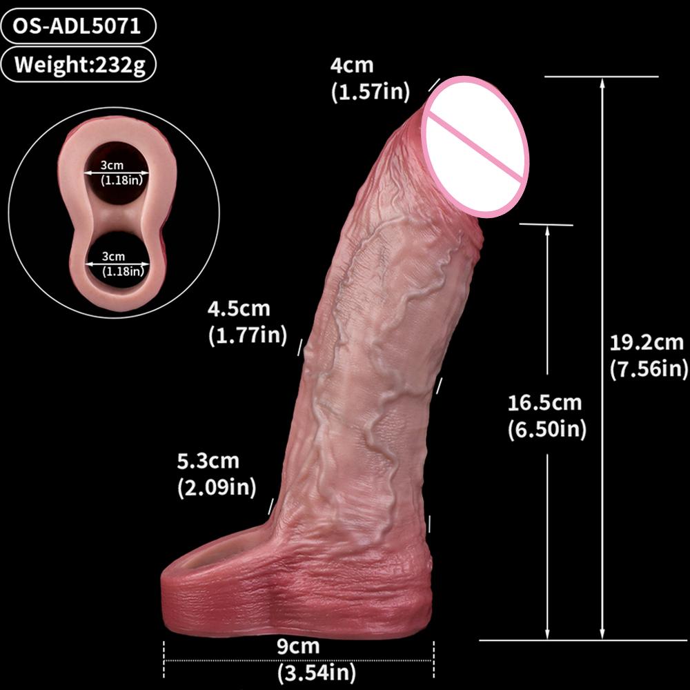 SXXY Multi-Types Skin Touch Hollow Dildo Silicone Male Dick Extender Realistic Delay Ejaculation Sex Toys For Men 18+ Couple Sex