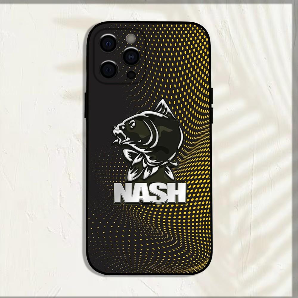 N-Nash Fishing Coole Handyhülle Für iPhone 16,15,14,13,12,11,Pro,X,XS,Max,XR,Plus,Mini Weiche Schwarze Hülle