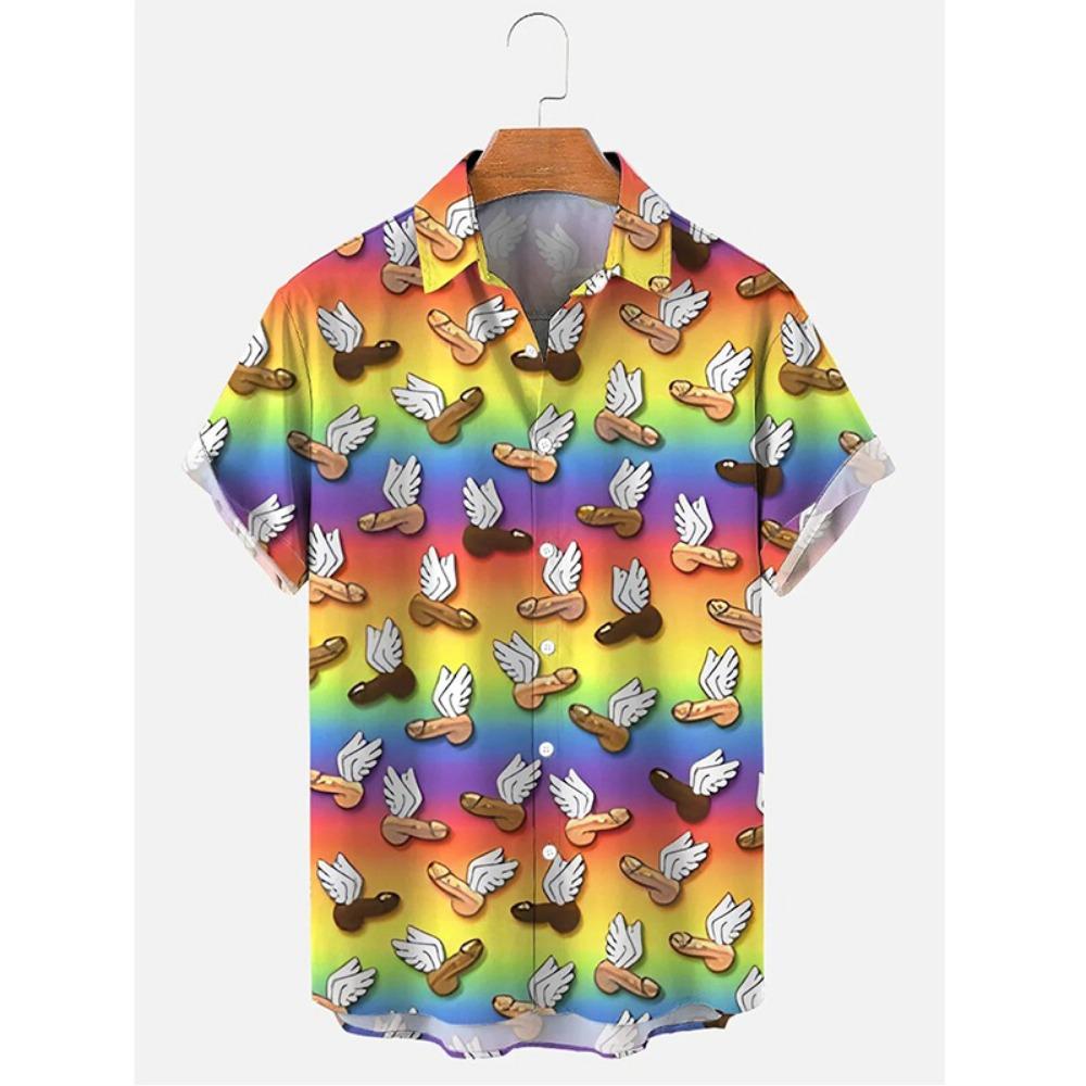 2024 Summer Harajuku 3D Printed Sexy Styles Shirts Hentai Patterns Graphic Short Fashion Funny Cool Men Blouses