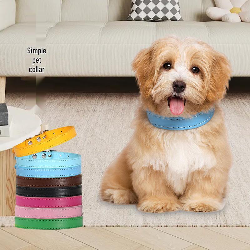 Hot Sale PU Leather Neck Warmer Collar for Small Pets
