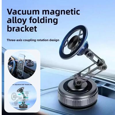Vacuum Magnetic Phone Stand Three-Axis Foldable 360 Rotating Mechanical Arm Car Phone Holder Universal Navigation Mount