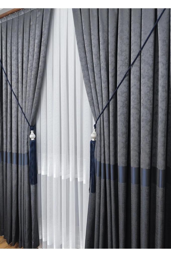 „EPeddler“ namų vieno sparno fono užuolaida, sandariai klostuota, žakardo, ryškių raštų