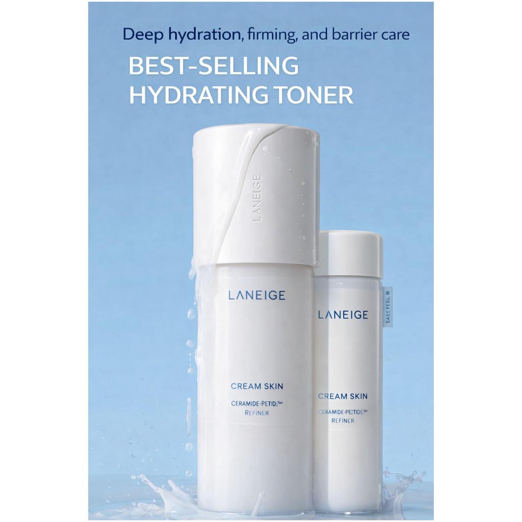 LANEIGE Cream Skin Refiner Set – Best-Selling Deep Hydration Toner (170ml + 130ml)