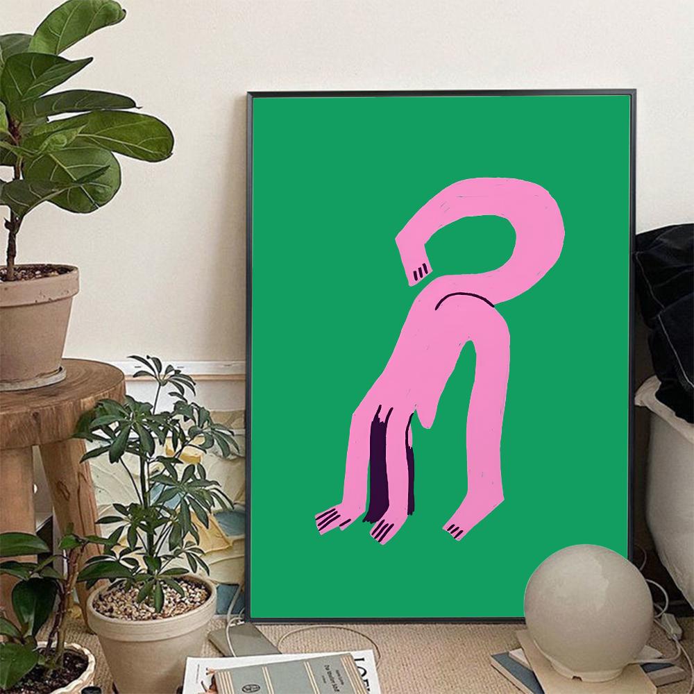 Cartoon Katze Stimmung Fische Widder Poster Anime Poster Klebend Vintage Zimmer Zuhause Bar Café Dekor Kawaii Zimmerdeko