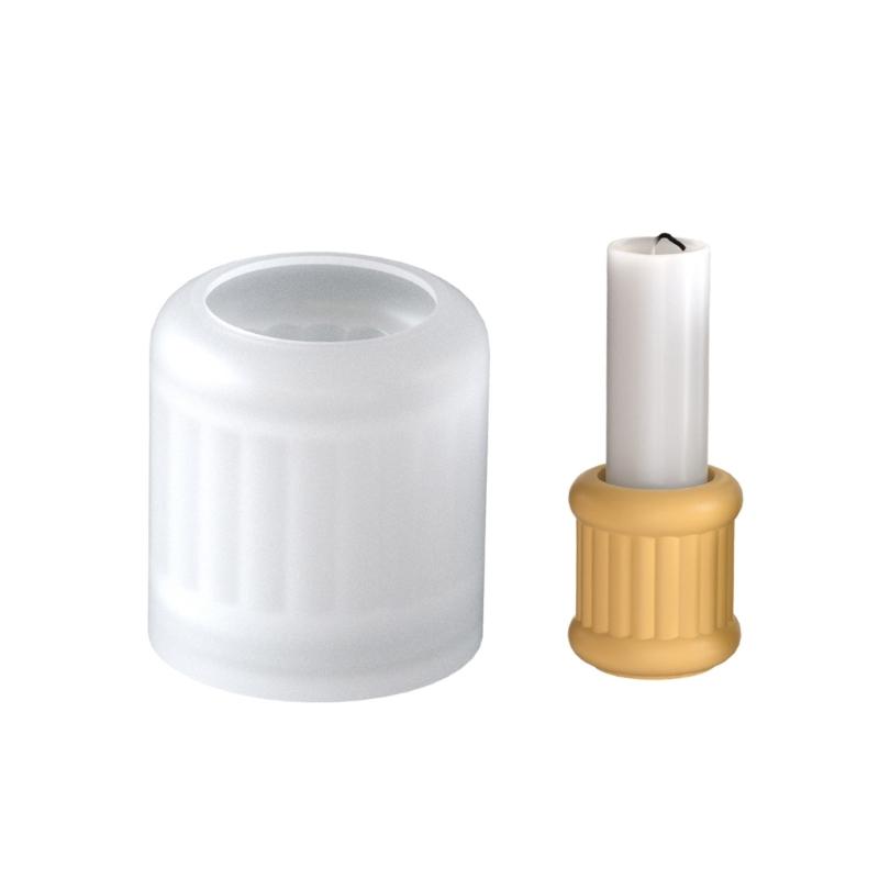 Silicone Cylinder Candle Holder Mould for Resin Craft and Decorative Candle Base Making