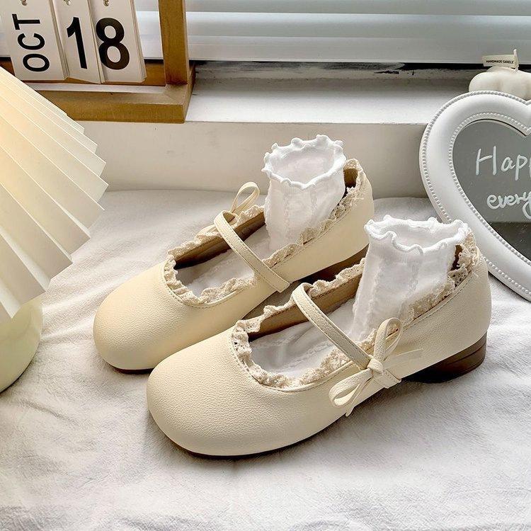 

French retro Mary Jane small leather shoes women s 2025 autumn new gentle temperament with skirt shallow mouth single shoes women 40