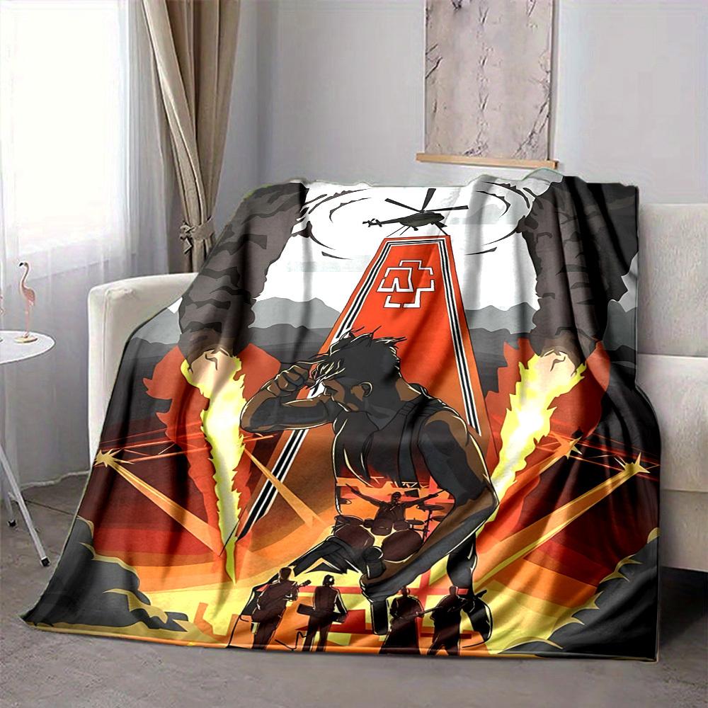1PC Rammstein Blanket, Throw For Sofa, Bed, Travel, Camping, Livingroom,